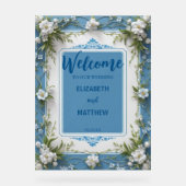 白いエレガントアジサイの花は素朴な結婚花 アクリルサイン (正面)