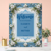 白いエレガントアジサイの花は素朴な結婚花 アクリルサイン (ウェディング)