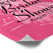 白いエレガントガウンブライダルシャワー看板ポスター ポスター (角)