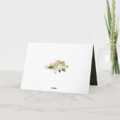 白いエレガントクリスマスの花の書道写真 シーズンカード (裏面)