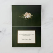 白いエレガントクリスマスの花の書道写真 シーズンカード (内部)