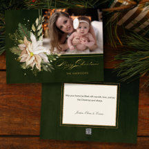 白いエレガントクリスマスの花の書道写真