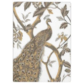 白いエレガントクリップボード上の孔雀 クリップボード (裏面)