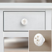 白いエレガントコスモスの花の田舎の農家 セラミックノブ