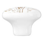 白いエレガントコスモスの花の田舎の農家 セラミックノブ (側面)