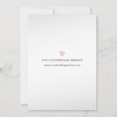 白いエレガントスクリプト写真の日付カードの保存 セーブザデート (裏面)