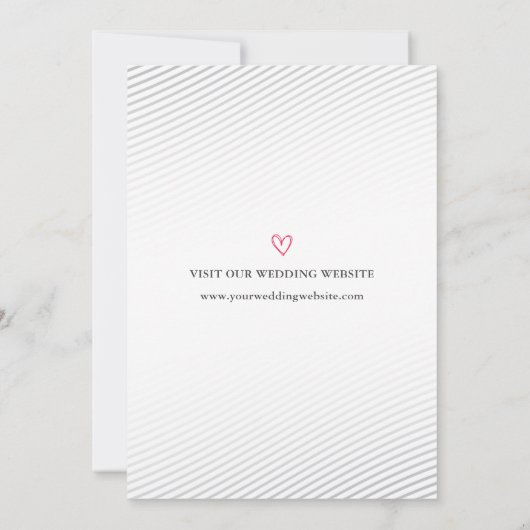 白いエレガントスクリプト写真の日付カードの保存 セーブザデート (裏面)