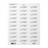 白いエレガントスワンアドレス ラベル (フルシート)