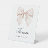 白いエレガントバウのシャワーの好意サイン 台座サイン (正面)