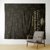 白いエレガントバラの背景を使った仮装 タペストリー (インサイチュ(横))