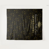 白いエレガントバラの背景を使った仮装 タペストリー (正面(横))