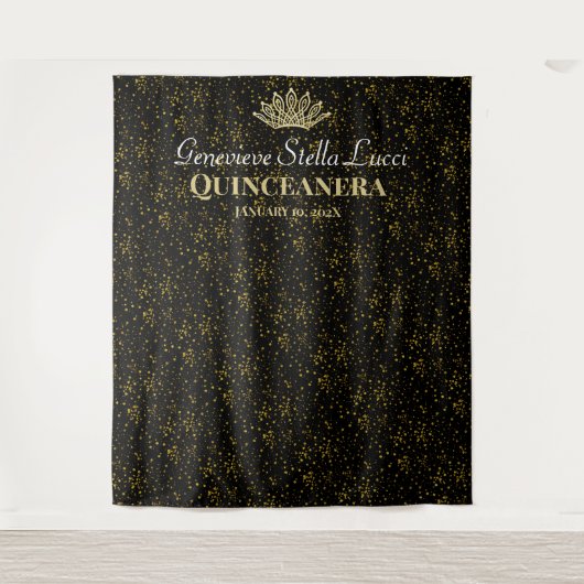 白いエレガントバラの背景を使った仮装 タペストリー (正面)