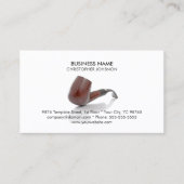 白いエレガントパイプの写真をクリーニング 名刺 (正面)