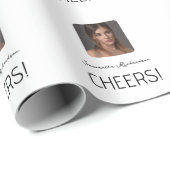 白いエレガントフォトスクリプト名 ラッピングペーパー (ロールコーナー)