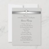 白いエレガントフォト《キリスト教》洗礼式や命名式招待状 招待状 (裏面)