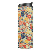 白いエレガントフローラ赤、黄、青 タンブラー (回転左)
