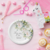 白いエレガントフローラ2が一つの聖書にな結婚る ペーパープレート (パーティー)