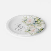 白いエレガントフローラ2が一つの聖書にな結婚る ペーパープレート (アングル)