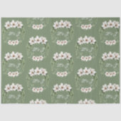 白いエレガントマグノリア冬のウェディングパインツリー 薄葉紙 (正面)