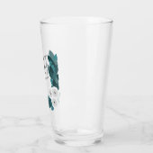 白いエレガントラヌンキュラスの花と葉 |モノ タンブラーグラス (左)