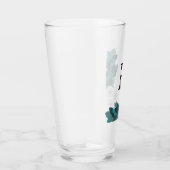 白いエレガントラヌンキュラスの花と葉 |モノ タンブラーグラス (右)