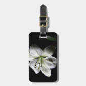 白いエレガントリリーラゲッジタグ ラゲッジタグ (正面縦)