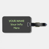 白いエレガントリリーラゲッジタグ ラゲッジタグ (裏面横)