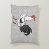 白いエレガントローターアクセント枕 アクセントクッション (裏面(縦))