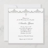 白いエレガント写真《キリスト教》洗礼式や命名式 招待状 (裏面)