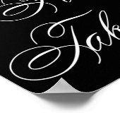 白いエレガント台本を一本取って下さい |水平 ポスター (角)