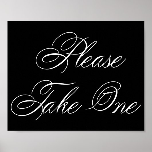 白いエレガント台本を一本取って下さい |水平 ポスター (正面)