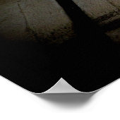 白いエレガント孔雀ヴィンテージ小鳥の素朴な写真 ポスター (角)