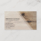 白いエレガント木製スタイル木目の花束 名刺 (裏面)