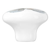 白いエレガント牡丹の花のフランスの農家 セラミックノブ (側面)