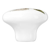 白いエレガント牡丹の花のフランスの農家 セラミックノブ (側面)