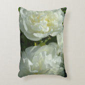 白いエレガント牡丹フローラ白い花写真 アクセントクッション (正面(垂直))