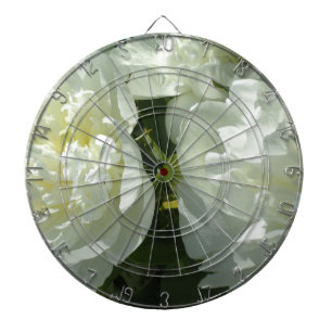 白いエレガント牡丹フローラ白い花写真 ダーツボード