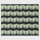 白いエレガント牡丹フローラ白い花写真 ラッピングペーパー (フラット)