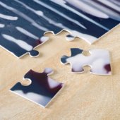 白いエレガント白鳥2羽 ジグソーパズル (側面)