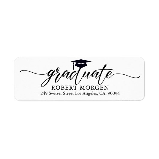 白いエレガント背景の黒いタイポグラフィ ラベル (正面)