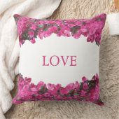 白いエレガント花が大好き クッション (ブランケット)