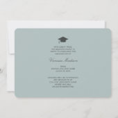 白いエレガント花のスクリプト |写真モダングラード 案内状 (裏面)