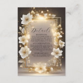 白いエレガント花(ライト付き)詳細 エンクロージャーカード (正面)