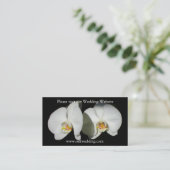 白いエレガント蘭の熱帯フローラ花 エンクロージャーカード (スタンド正面)