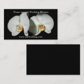 白いエレガント蘭の熱帯フローラ花 エンクロージャーカード (正面/裏面)