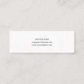 白いエレガント金ゴールドはさみフェイク美容師 スキニー名刺 (裏面)