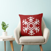 白いエレガント雪スタイリッシュ片のクリスマス クッション (椅子)