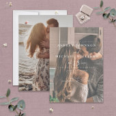 白いエレガントVellumオーバーレイ2写真 招待状