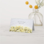 白いエンボスのような水仙のような表情 プレイスカード (裏面)