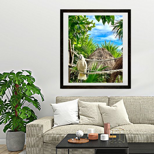 白いオウム・メキシカンのカリブのポスター ポスター